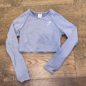 Gymshark Blue Long Sleeve Crop Top